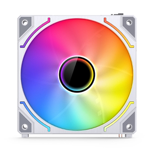 乔思伯ZH-120W白色棱镜积木风扇ARGB正反叶电脑机箱12CM散热风扇