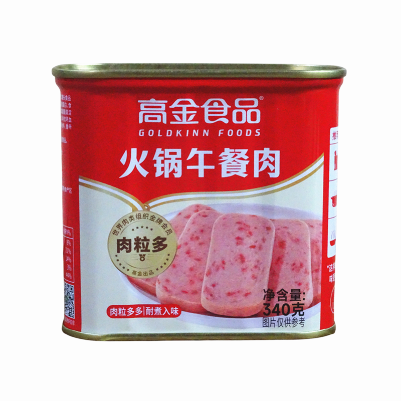 高金火锅午餐肉罐头340g方便速食麻辣烫串串冒菜火锅食材商用包邮