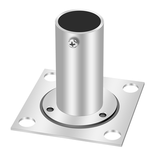 不锈钢圆管法兰座衣柜挂衣杆固定座毛巾杆底座衣通晾衣杆固定配件