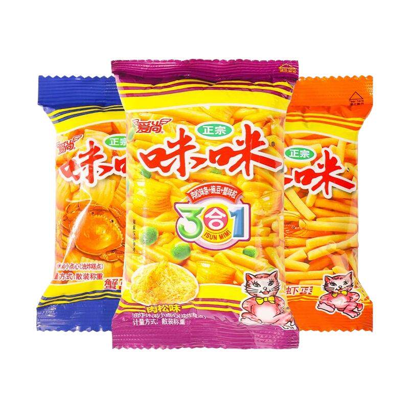 爱尚咪咪虾味条蟹味粒三合一薯条