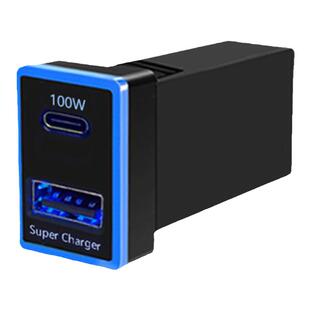 130w车载充电器适用丰田卡罗拉rav4荣放雷凌改装usb手机超级快充