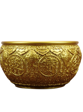 黄铜聚宝盆生肖摆件招财金蟾蜍客厅酒柜玄关装饰工艺品开业乔迁礼