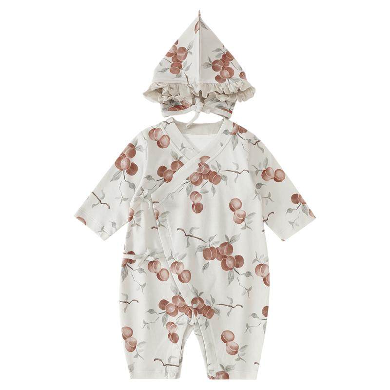 【2件套】女宝宝连体衣纯棉春秋新生儿ins风四季刚出生的婴儿衣服