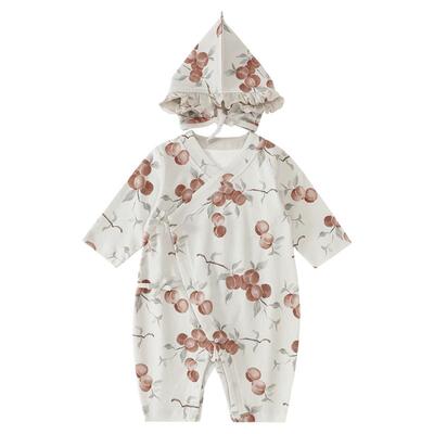 巴厘小猪新生婴儿春秋纯棉连体衣