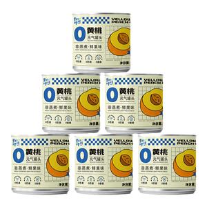 奇伟黄桃罐头0蔗糖6罐装