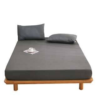 2025新款四季通用床笠罩单件纯色床单套防尘床垫保护罩非纯棉全棉