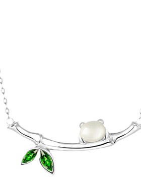 宫主和田玉银女项链生日礼物