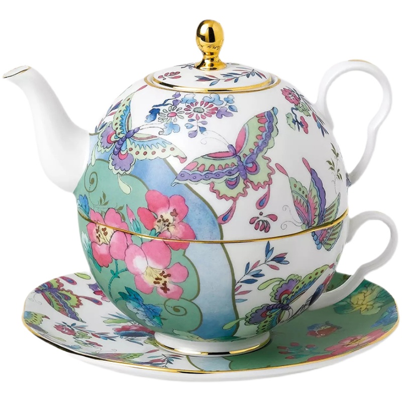 【官方正品】WEDGWOOD一人悦享骨瓷轻奢下午茶花茶壶杯碟礼物生日