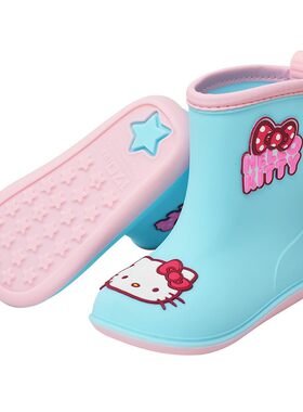 kitty凯蒂猫儿童雨鞋女童雨靴小孩幼儿园小学生轻便防滑水鞋胶鞋