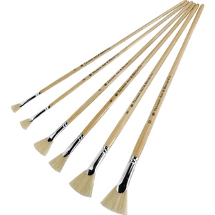 中盛画材 扇形笔猪鬃鱼尾扇扇形刷 笔刷油画笔/水粉笔/水彩笔单支