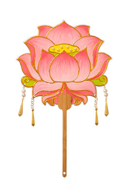 教师节亲子活动礼物diy彩绘国风花卉扇子儿童手工制作材料包