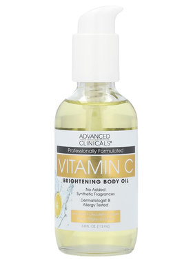 Advanced Clinicals,Vitamin C, Brightening Body Oil, 3.8 fl o