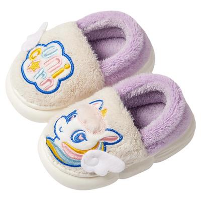 幸福玛丽可爱公主女童冬季棉拖鞋