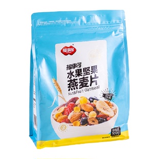 包邮福事多水果坚果燕麦片500g*1袋即食谷物营养早餐冲饮食品饱腹