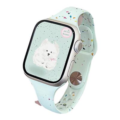 适用iWatch小蛮腰彩点硅胶表带