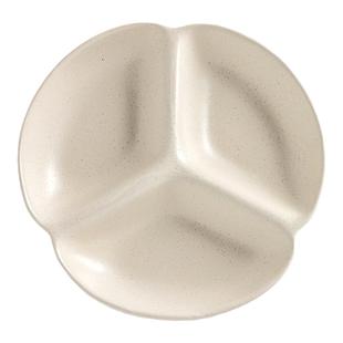 YE HOME 简约风陶瓷三格盘减脂定量分餐盘家用早餐盘水果盘配菜盘