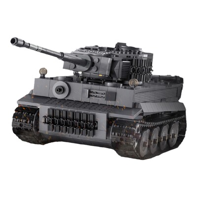 cada军事积木虎式坦克男孩礼物
