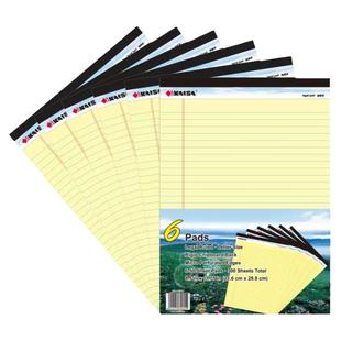 单本拍纸本 凯萨KAISA上翻A4拍纸本黄色纸张legal pad可撕线分栏设计草稿簿练习本WritingPad美式笔记本ins风