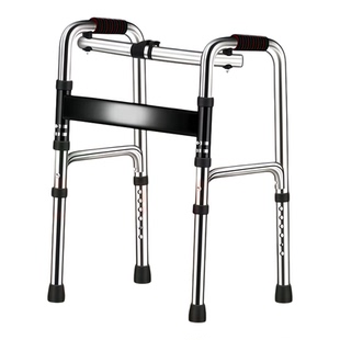 老人行走康健铝合金不锈钢调节助步器可折叠六档步训练架