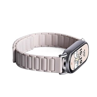 适用小米手环10/9/8表带3/4/5/6/7硅胶磁吸通用NFC版腕带八九十代替换手表带高级感小清新创意拼色男女款运动