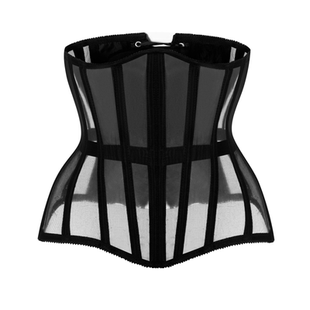 透气网纱钢骨束腰内衣优雅显瘦塑身胸衣宫廷腰封30cm长款紧身腰夹
