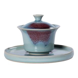龙泉青瓷盖碗茶杯茶碗带盖单个三才大号功夫茶具家用敬茶泡茶杯