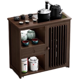 移动茶台小茶桌家用中式茶水柜茶车带轮茶几功夫茶具套装烧水一体
