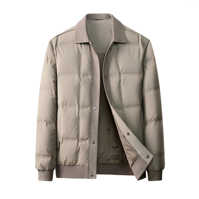 罗蒙90白鸭绒翻领防寒防风外套