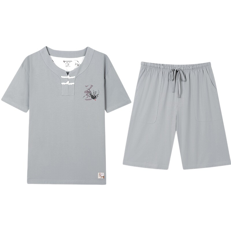 睡衣男士短袖可外穿休闲家居服