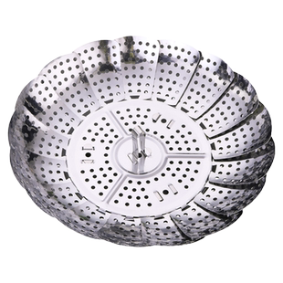 304不锈钢折叠蒸笼万能蒸盘蒸屉蒸架家用隔水篦子伸缩蒸笼多功能