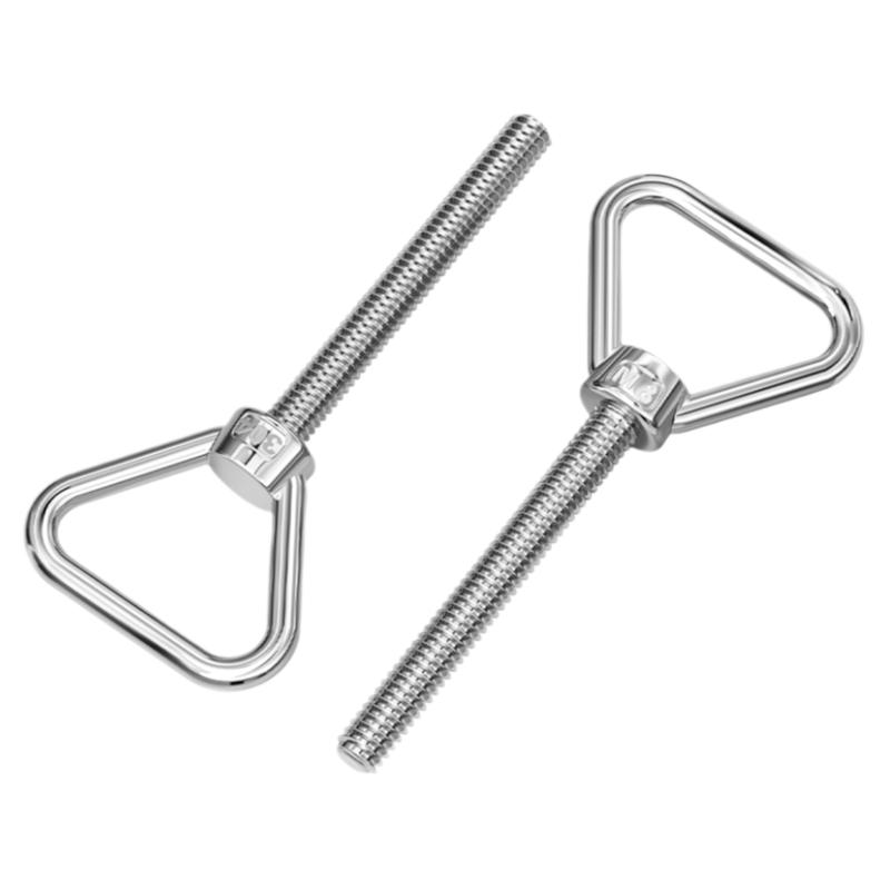 304不锈钢三角吊环螺丝加长带圈螺栓焊接承重特长螺杆M8M10M12M16