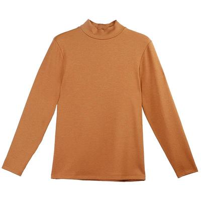 犇业秋季内磨毛半高领打底衫女