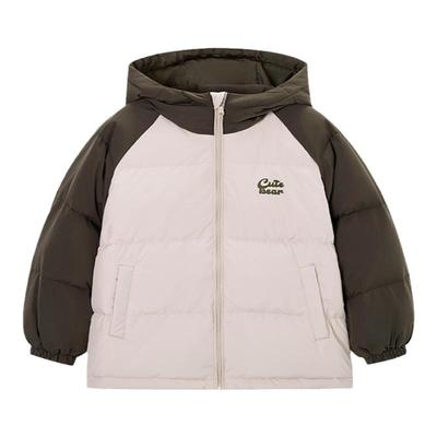 【门店同款】迪迪鹿童装男童羽绒服儿童冬季新款拼接连帽羽绒外套