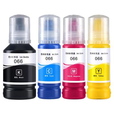 适用爱普生066墨水Epson L4366 L4368新款喷墨黑彩4色打印机墨汁L6378 L6379 L6398 L6376爱普森066补充墨汁