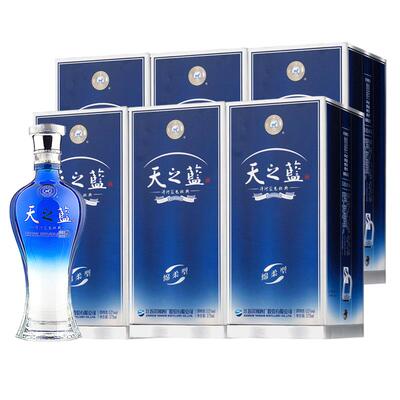洋河天之蓝52度375ml*6整箱白酒