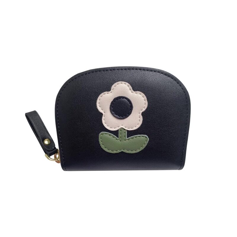 日系卡通小花风琴卡包女钱包可爱小巧便携手拿零钱包多卡位卡夹~
