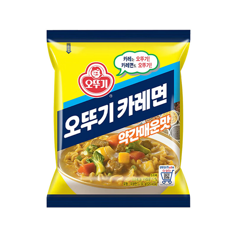 不倒翁拉面系列咖喱泡面韩国进口