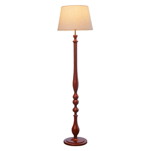 美式复古实木落地灯客厅沙发边法式中古风高级感卧室氛围立式台灯