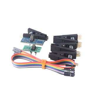 CH341A/B编程器免拆测试夹SOP8/16BIOS烧写线IC测试线芯片烧录座