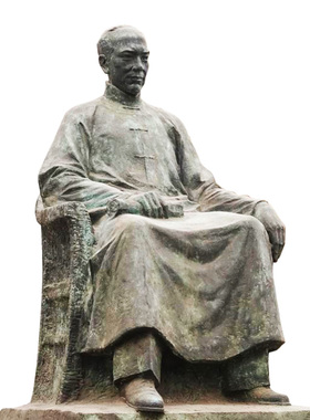 玻璃钢梁启超历史肖像可定做仿铜