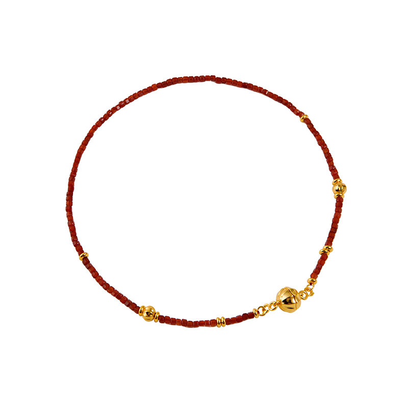 盐岛C龙系列灯笼红玛瑙choker