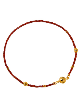 盐岛C龙系列灯笼红玛瑙choker