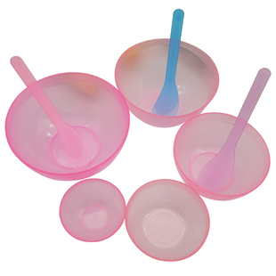 面膜碗套装4件套塑料调膜碗diy水疗韩国美容院小碗美容工具包邮