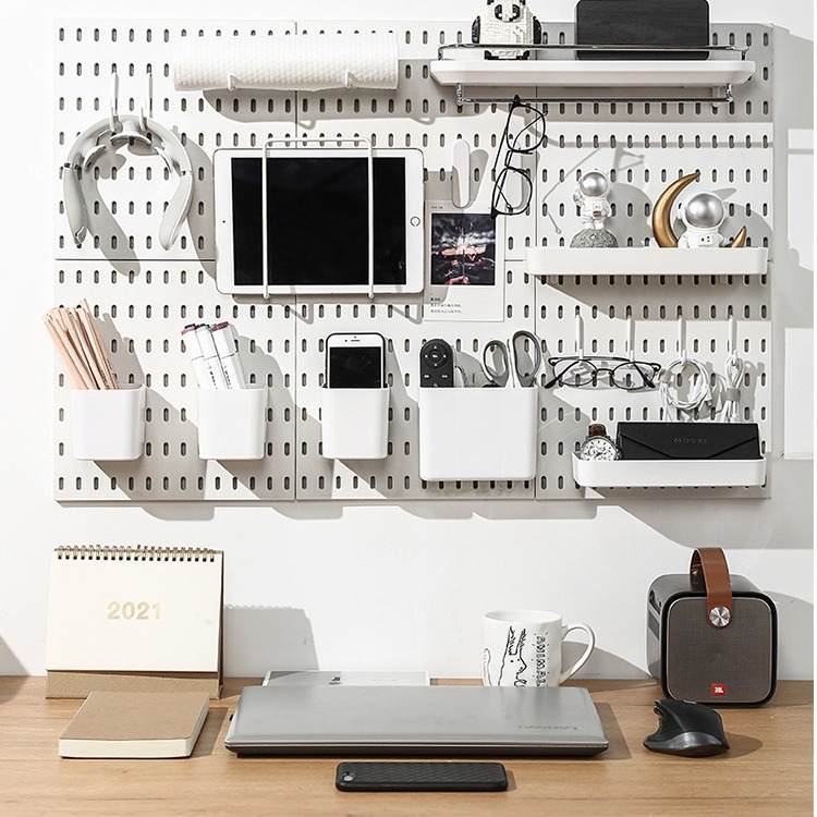 新品 钉板洞洞板挂钩 学生简约宿舍电竞房书房墙面壁挂 DIY洞洞板