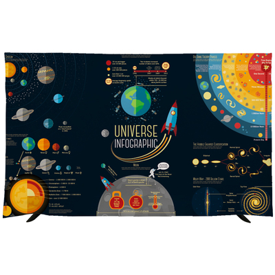 0防尘罩太空星球曲面壁挂通用