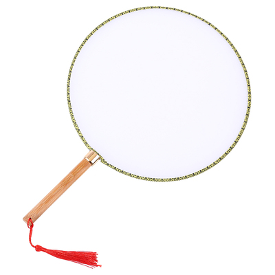 空白扇子儿童绘画diy手工材料