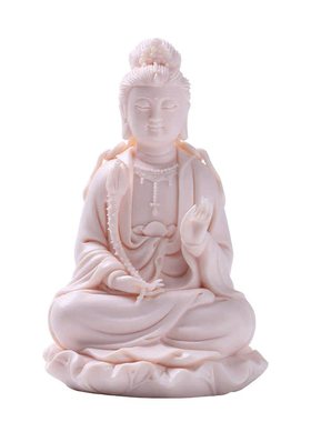 戴玉堂玉红瓷属马本命佛菩萨小佛像陶瓷摆件坐荷大势至家用供奉