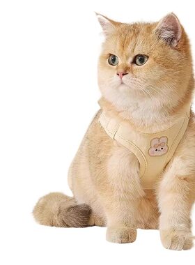 猫咪牵引绳宠物胸背带背心式防挣脱猫绳子遛猫绳溜猫链子外出专用