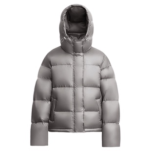 90鹅绒羽绒服女短款高端连帽宽松保暖加厚外套小个子专属冬季新款