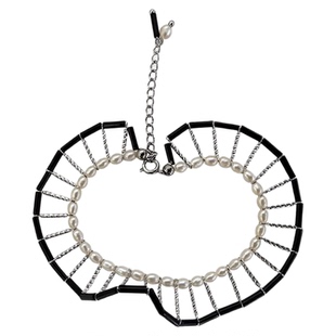 小黑裙·CQ原创立体波浪编织天然黑玛瑙珍珠手链气质高级小众手环